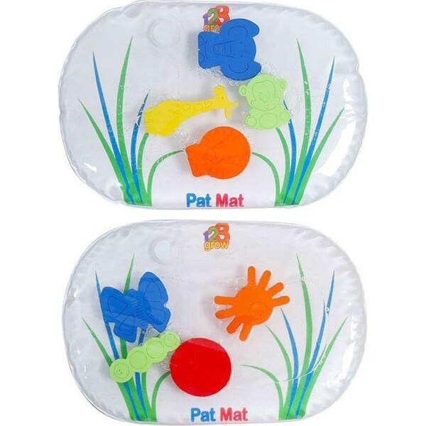 2x 123 Grow 38x23cm Pat Mat Junior Water-Filled Bugs/Jungle Interactive Baby 6m+