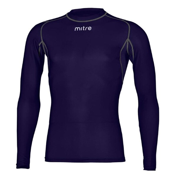 Mitre Neutron Base Layer Navy Compression LS Top Size XXL Mens Gym/Sportswear