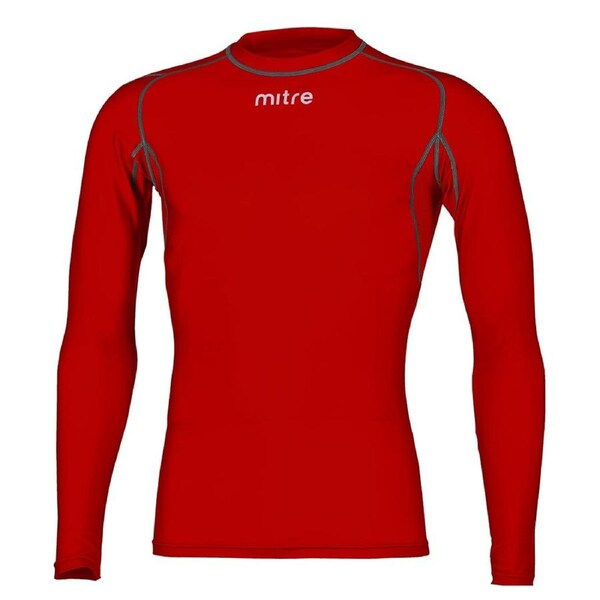 Mitre Neutron Base Layer Scarlet Compression LS Top Size XXL Mens Gym/Sportswear