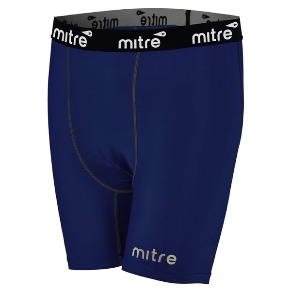 Mitre Neutron Compression Shorts Size SY 5-7y Kids Unisex Sports Tights Navy