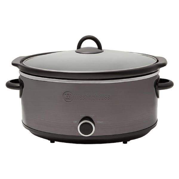 Westinghouse 6.5L 300W Electric Slow Cooker w/Ceramic Pot Stainless Steel Black