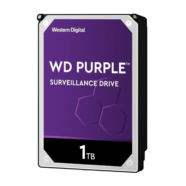 Western Digital 1TB Purple Surveillance Hard Drive 5400RPM 64MB AllFrame 4K [WD10PURZ]