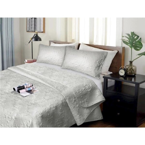 3 Piece Ultrasonic Comforter Set King / Teal