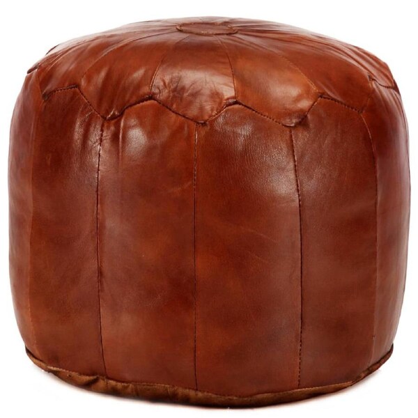 Pouffe Tan 40x35 cm Genuine Goat Leather vidaXL