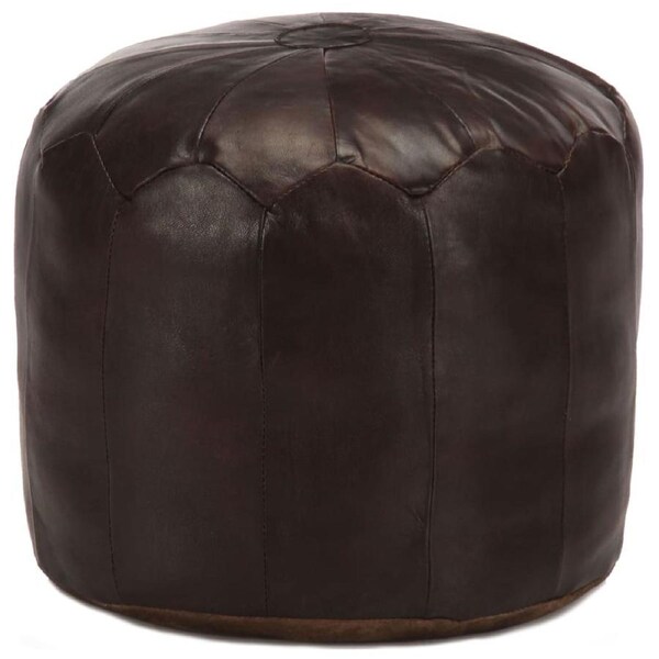 Pouffe Dark Brown 40x35 cm Genuine Goat Leather vidaXL