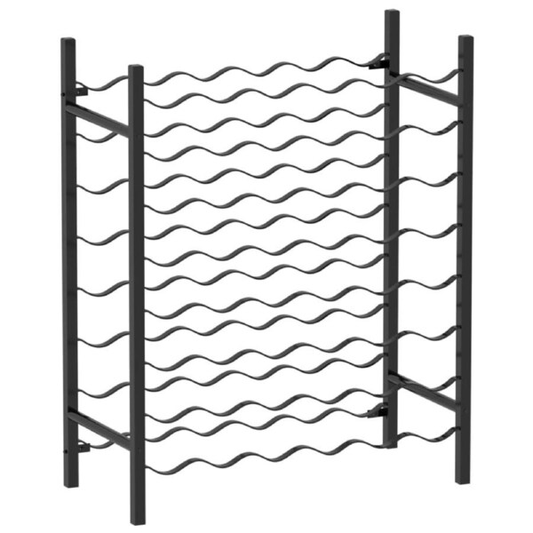 Wine Rack for 48 Bottles Black Metal vidaXL