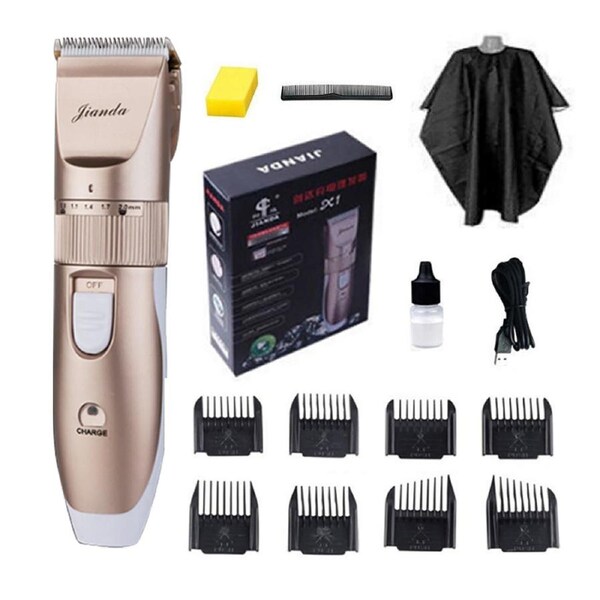 Electric Cordless Shaver Hair Clipper Trimmer Comb Set Grooming