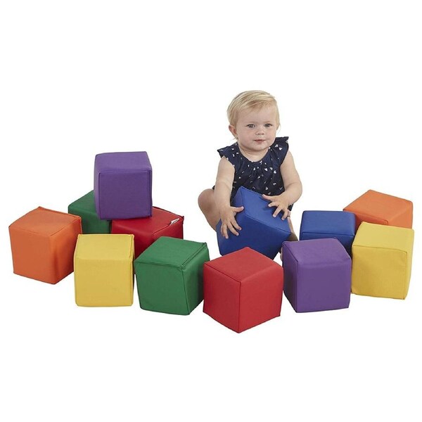 Baby Kids Soft Block Playset Toys Active Playroom Building Blocks 12pcs - Large