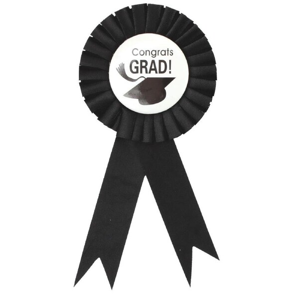 GRADUATION RIBBON BADGE Grad Award Uni Rosette Fancy Dress Party University