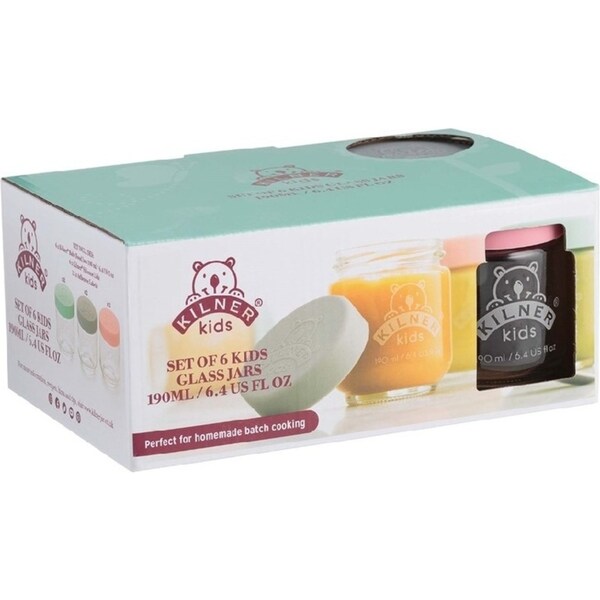 Kilner Set 6 Kids Glass Storage Jars 190ml