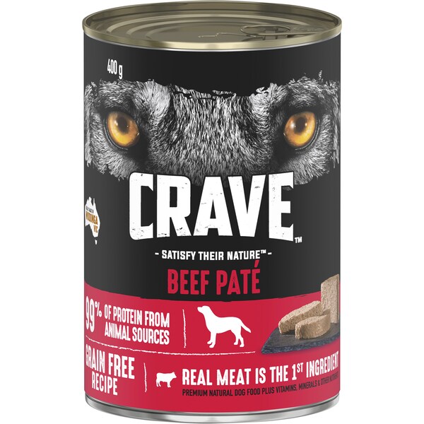 Crave Wet Dog Food Beef Pate 400g