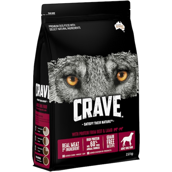 Crave Dry Dog Food Beef & Lamb 2.8kg