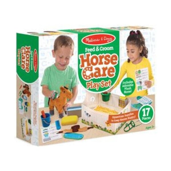 Melissa & Doug Feed & Groom Horse Care Play Set