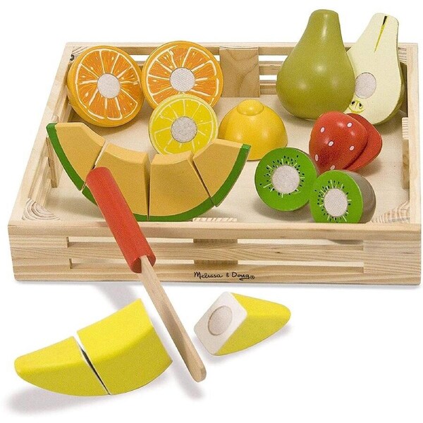 Melissa & Doug Wooden Cutting Fruit Set Playset