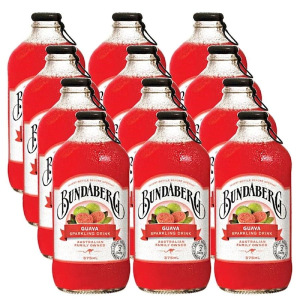 Bundaberg 375Ml Sparkling Drink Guava 12 Pack