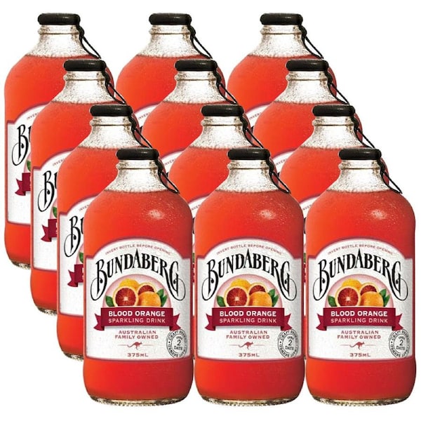Bundaberg 375Ml Sparkling Drink Blood Orange 12 Pack