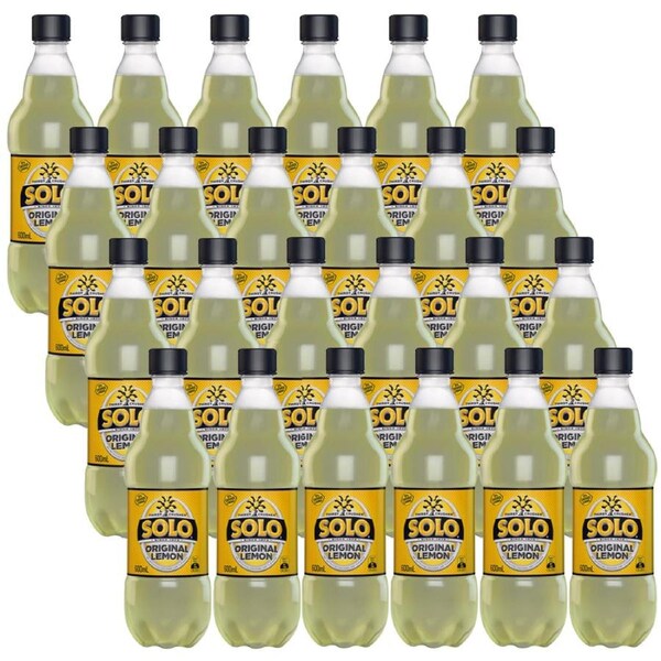 Schweppes 600Ml Solo Original Lemon 24 Pack