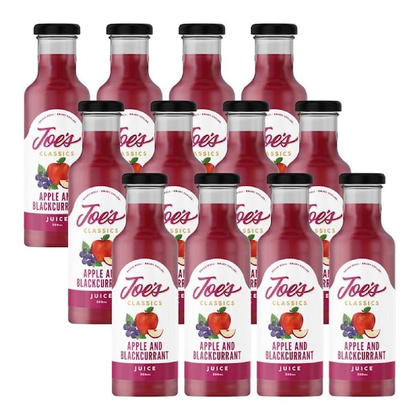 Joe'S Classics 350Ml Juice Apple & Blackcurrant 12 Pack
