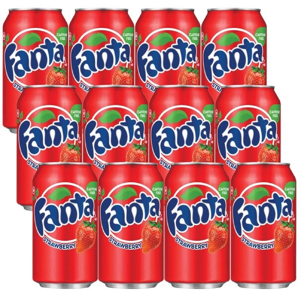 Usa Cans 355Ml Fanta Strawberry 12 Pack