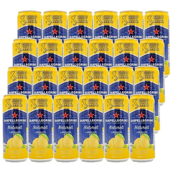 San Pellegrino 330Ml Sparkling Limonata Cans 24 Pack