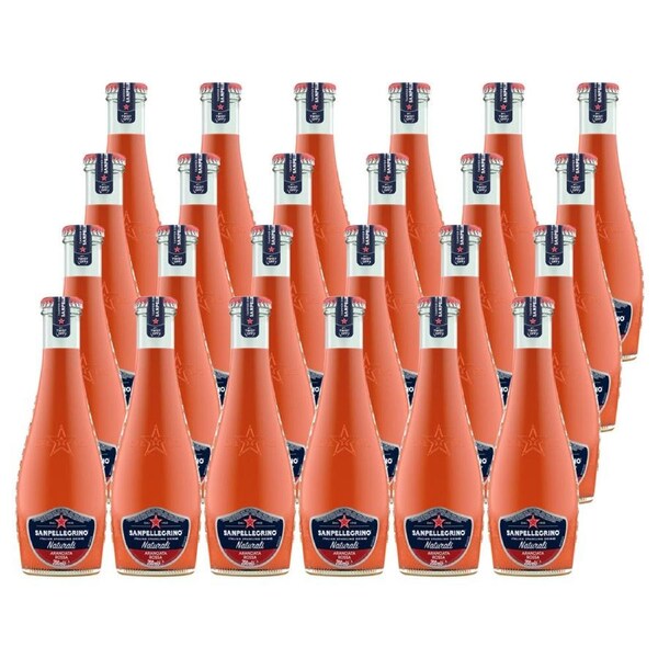 San Pellegrino 200Ml Sparkling Drink Aranciata Rossa Glass 24 Pack