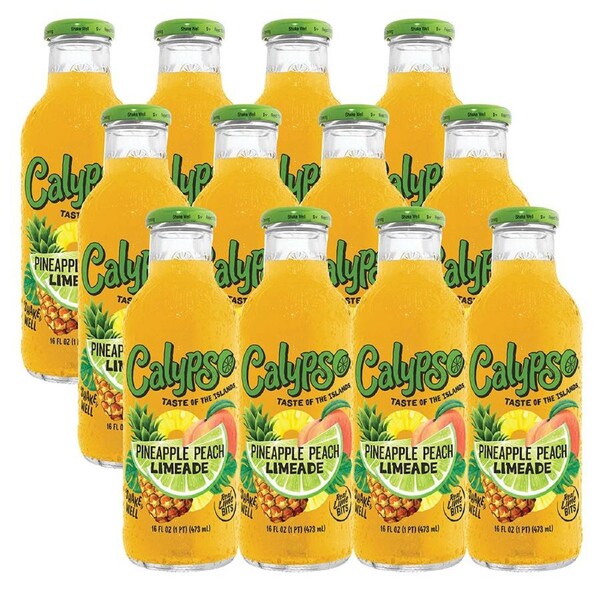 Calypso 473Ml Pineapple Peach Limeade 12 Pack