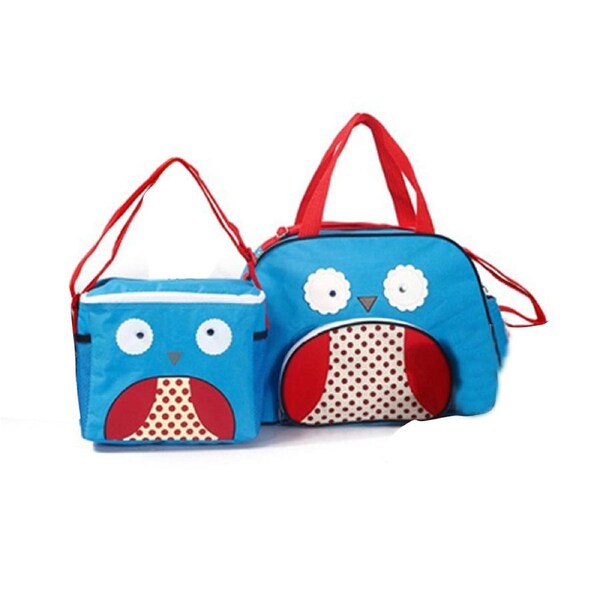 Nappy Changing Bag Baby Diaper Travel Tote Handbag Bottle Holder Mat+Organizer OWL