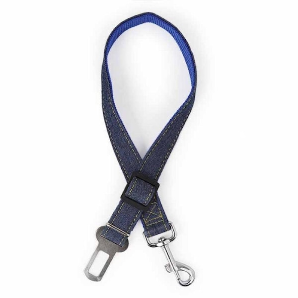 Salesbay Pet Car Vehicle Safety Dog Seat Belt Harness Adjustable Lead Seatbelt Blue