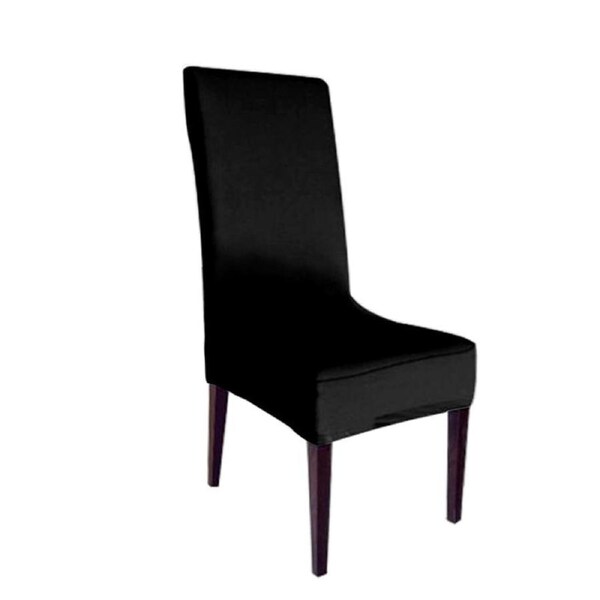 Dining Chair Cover Stretchy Kitchen Seat Covers Spandex Cover Restaurant Cafe Wedding Party Seats BLACK / 2X