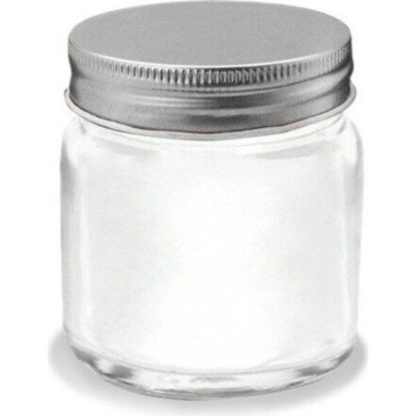 24 x Clear 70ml Glass Jars Multi-purpose Storage Mini Small Jar Silver Lid Bulk
