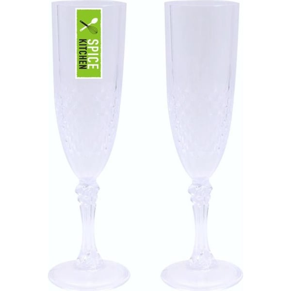 24 x Clear Acrylic Plastic Champagne Glass Drinking Wine Party Wedding Cup Flute