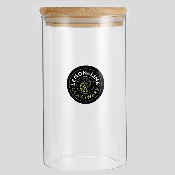 24 x Glass Jar Food Storage Bottles Sealed Cans Bamboo Lid Air Tight Container 1.2L