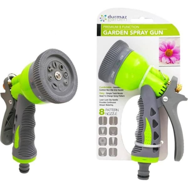 Plastic Garden Hose Nozzle 8 Functions Spray Gun Water Wash Car Sprayer Flower