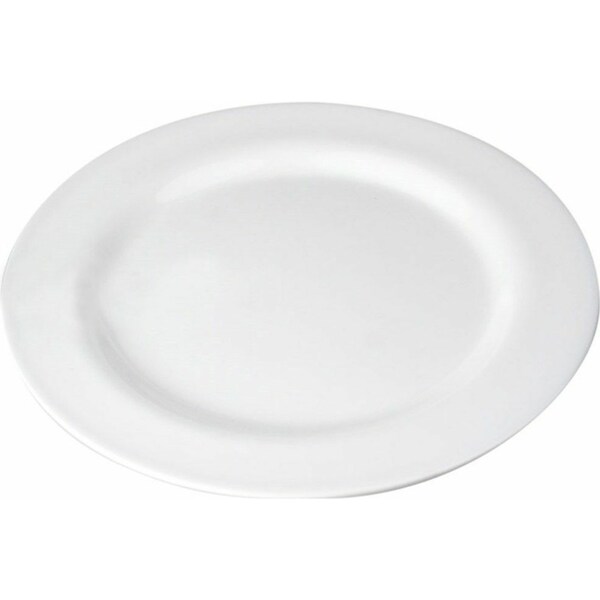 24 x 20cm White Round Melamine Plates Starters Salad Dessert White Plates Bulk W