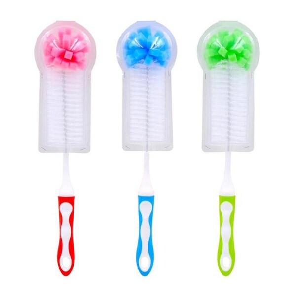 3 x Long Bottle Clean Brush Wine Beer Glass Home Brew Tube Spout Kitchen Cleaner