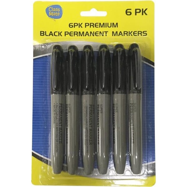 30pcs Thick Black Permanent Markers Marker Pen School Office Home Adult Size