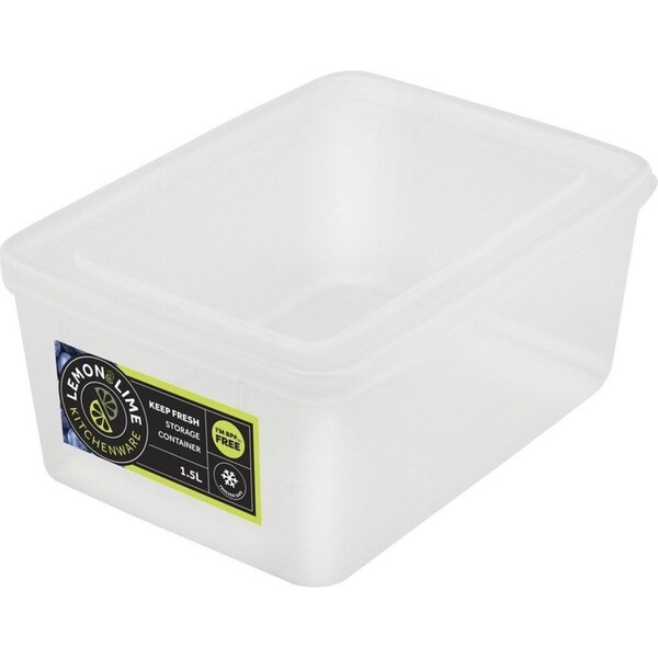 12 x 1.5L Rectangle Stack-able Plastic Food Storage Container Box Lid BPA Free Bulk