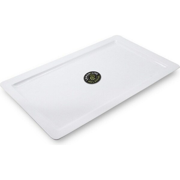 6x White Melamine Serving Trays Rectangle Wedding Party Catering 48x30cm Platter
