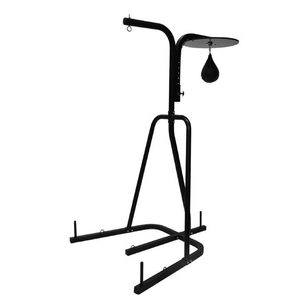 Boxing Punching Bag Rack - Boxing Stand - Black Rack + Speed Ball