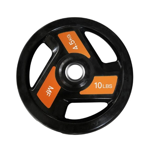 Energetics 10LBS x 2 Rubber Coated Olympic Cast Iron Weight Plate - Commercial Grade