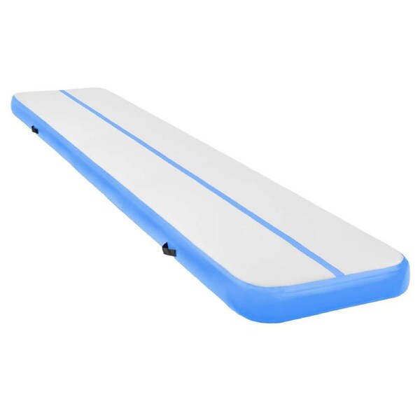 Powertrain Airtrack 20cm Thick 5m x 1m Inflatable Gymnastics Tumbling Mat Air Track - Blue