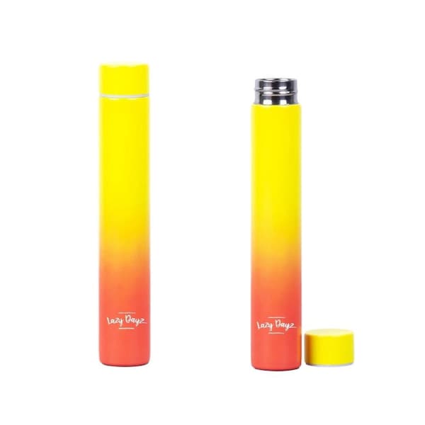 300ml Slimline Double Walled Drink Bottle Stainless Steel – Yellow Peach Ombre