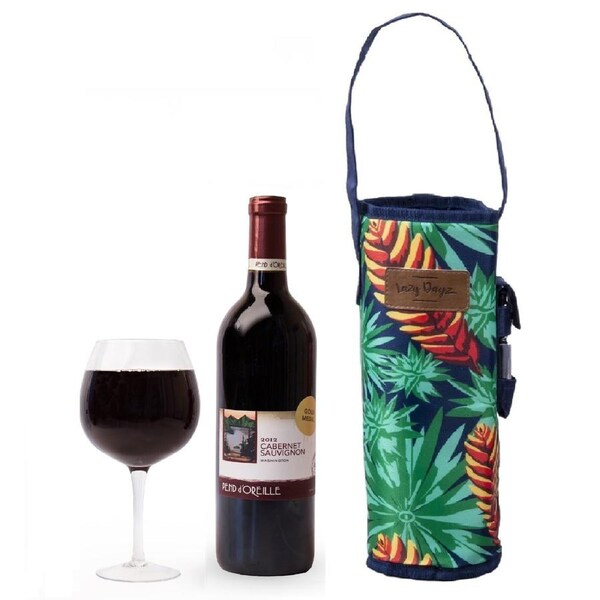 Wine Cooler Bag Bottle Drink Carrier Insulated Tote Bag Travel Picnic w/Strap & Wine Opener Included Reusable Lightweight Attractive Design Mossman