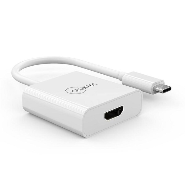 Cruxtec 15cm USB Type-C USB-C to HDMI with 4K2K Support Cable Adapter [CTH4K-WH]
