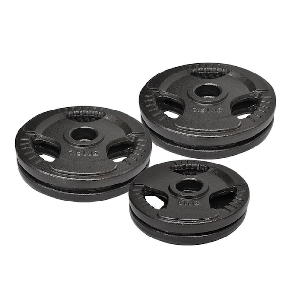 Total 40kg Set5 Olympic Cast Iron Weight Plate Set - Energetics Home Gym