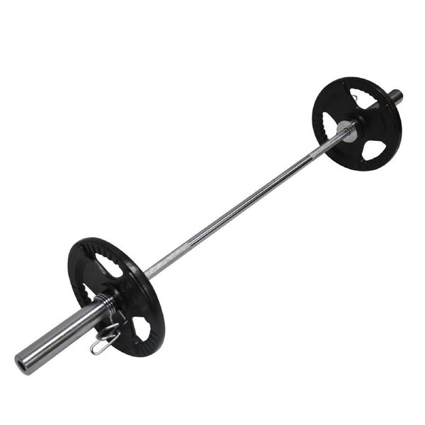 29KG Weight Set 150cm Olympic Barbell Bar 20KG Weight Plate FREE Spring Collar