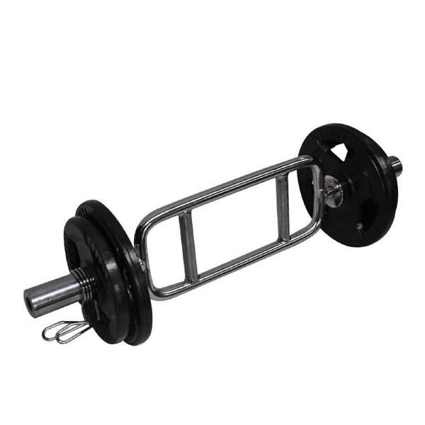 33kg Olympic Barbell Weight Set - Tricep Bar + 25kg Iron Ez Grip Weight Plate