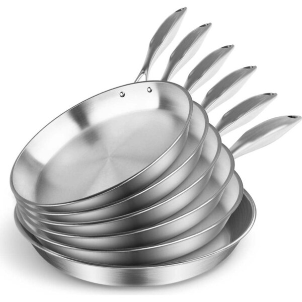 SOGA 6X Stainless Steel Fry Pan Frying Pan Top Grade Induction Skillet Cooking FryPan