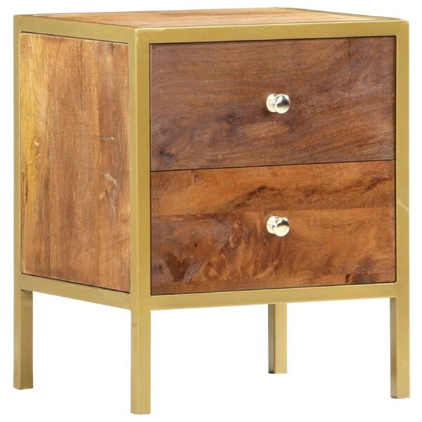 Bedside Cabinet 40x35x50 cm Solid Mango Wood vidaXL