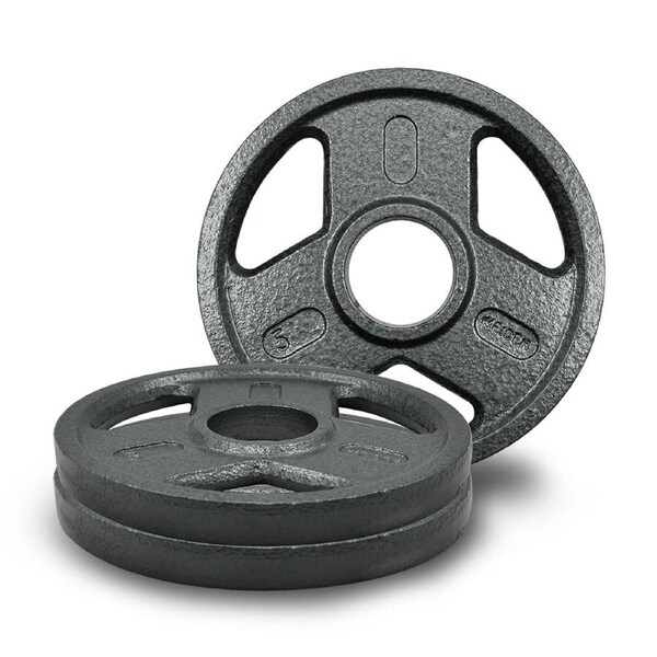 5Lbs x 6 Weight Set - Olympic Cast Iron Hammertone Weight Plate Commercial Grade